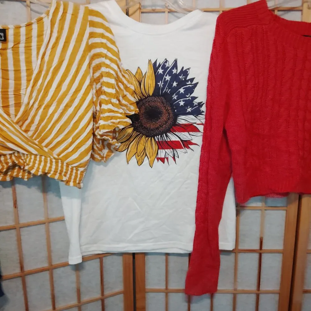 LOT OF 5 FOR $20 WOMENS TOPS SWEATER SHEIN JASON MAXWELL BOHO ANGIE~SIZE L